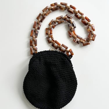 Crochet Bag With Marbled Chain Strap