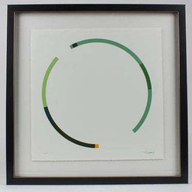 Abstract Art Circle Tilman Zitzmann Signed Numbered Giclee Modern, Geometric - Camino Collective 