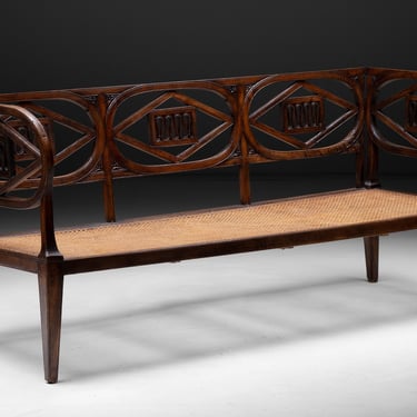 Carved Walnut Settee ( shown without cushion )