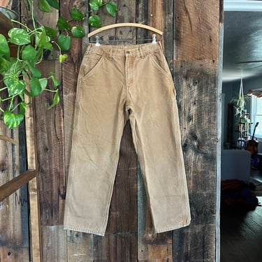 Vintage Y2K Carhartt Flannel Lined Cold Weather Carpenter Pants duck canvas size 30 waist 