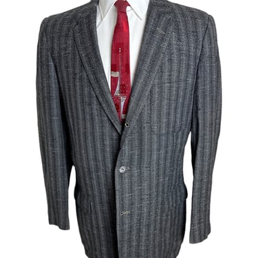 Vintage 1950s ATOMIC FLECK Wool Rockabilly Sport Coat ~ 40 Long ~ blazer / jacket ~ Tweed ~ Elvis ~ VLV ~ 