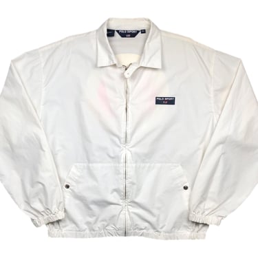 Vintage 90s Ralph Lauren Polo Sport 12M Yacht Challenge Double Sided Lightweight Full Zip Coach’s Jacket Windbreaker Size XL 