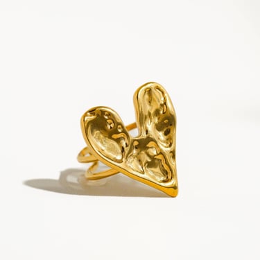 Irene 18K Gold-Plated Non-Tarnish Heart Ring