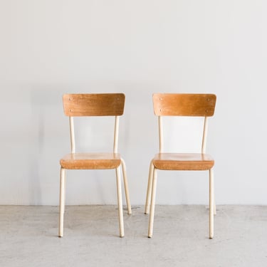 Vintage Pair of Bentwood School Chairs