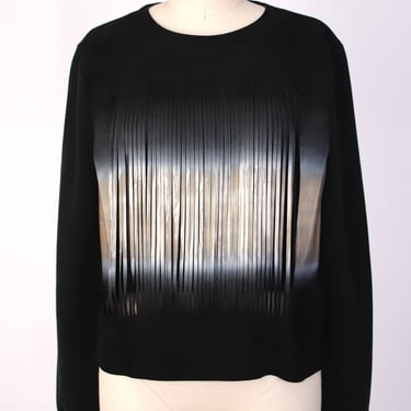 Fendi Suede Ombré Fringe Sweatshirt