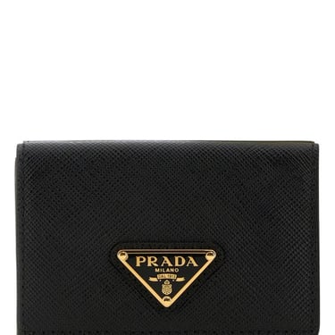 Prada Woman Black Leather Wallet