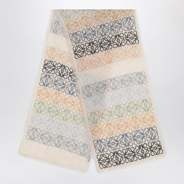 Loewe Multicolored Anagram Scarf In Wool Blend Women