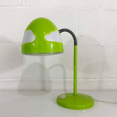 Vintage IKEA Skojig Cloud Table Lamp Lime Green Nursery Desk Kid's Room Dopamine Decor 1990s Hendrik Preutz 