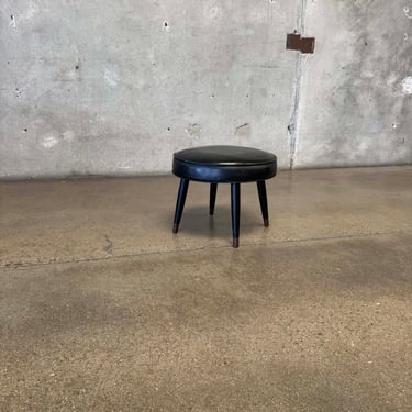 Mid Century Low Black Stool