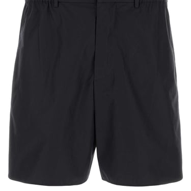 Fendi Men Black Poplin Bermuda Shorts