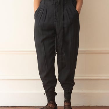 1980s Matsuda Paperbag Waist Tapered Trousers 