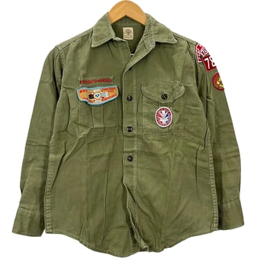 Vintage 50's Boy Scouts BSA Green Sanforized Eagle Scout Camp Pendleton Shirt