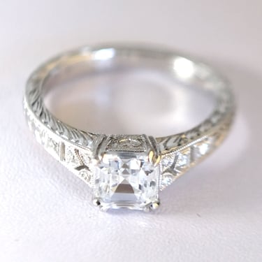 Retro Inspired Semi Mount Engagement Ring
