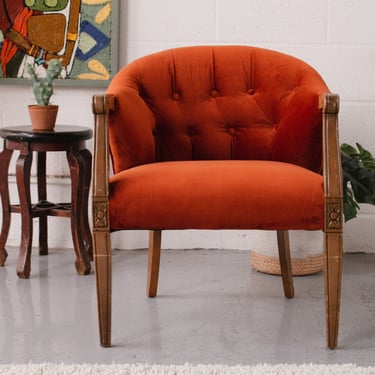 Antique Burnt Orange Armchair