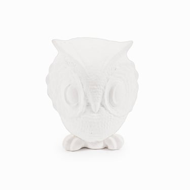 Mid-Century Plaster Owl Figurine 