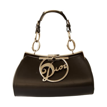 Dior Black Small Logo Top Handle Bag