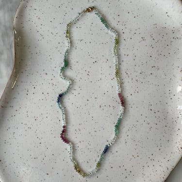 Mini moonstone rainbow strands