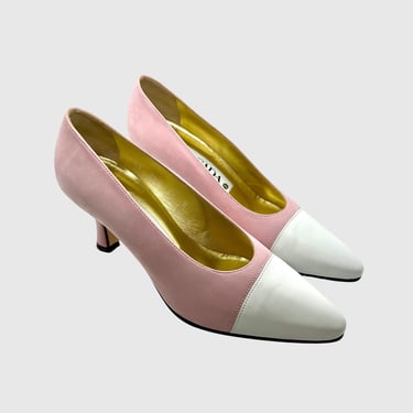 PINK ESCADA HEELS | Women's Pointed Toe Heels | Italian Leather Shoes | Designer Shoes | Made in Italy | Y2K | Women's size 6.5 