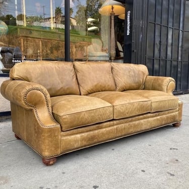 Rebel Without a Cause | Distressed Leather Sofa by Lexington