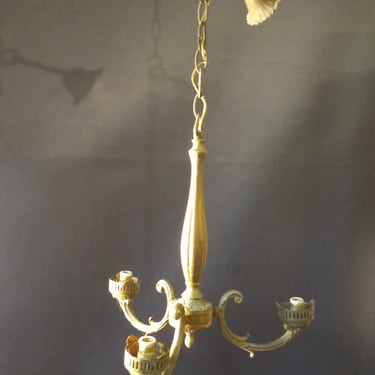 Antique three-arm chandelier