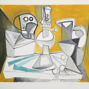 Tete de Morte, Lampe Cruches et Poireaux, Pablo Picasso (After), Marina Picasso Estate Lithograph Collection 