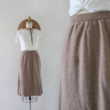 pecan wool knit skirt xs/s 