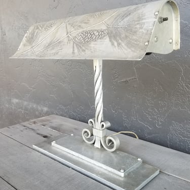 Mid-Century Modern Aluminum Desk Lamp by Wendell August Forge 