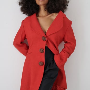 Galliano Era Dior Red Suit Coat