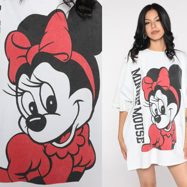 Minnie Mouse T Shirt Walt Disney TShirt Dress 90s Front and Back Graphic Tee Cartoon T Shirt Vintage 1990s Plus Size 3xl 4xl 3x 