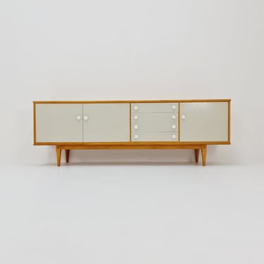 Rare Mid Century Modern German Beech Sideboard by Behr Möbel, 1970s 