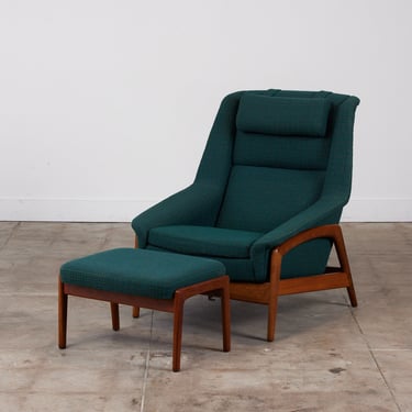 Folke Ohlsson Lounge Chair and Ottoman for Dux 