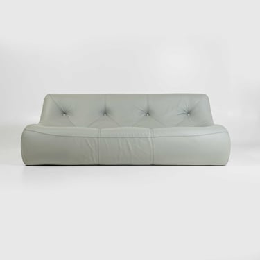 Ligne Roset Kali Three Seater Sofa in Gray Leather 