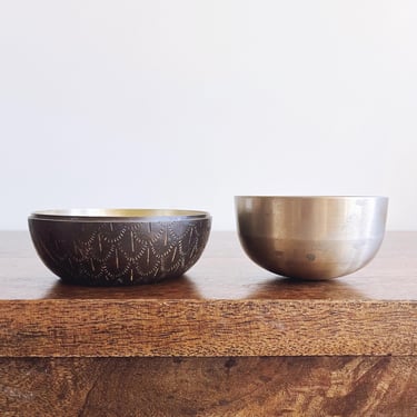 Vintage Tibetan and Japanese Brass Singing Bowls 