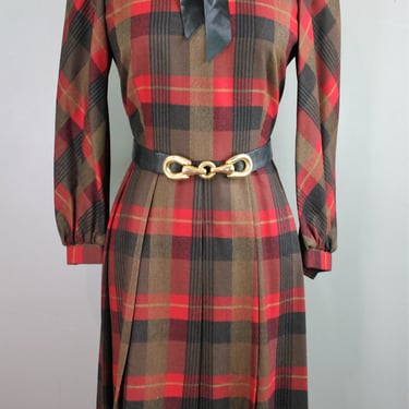Teacher's Pet - Wool Plaid - Fit and Flare - Estimated size 8/10 