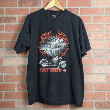 Vintage 90s Harley Davidson "Fat Boy" ORIGINAL Biker Tee - Extra Large 