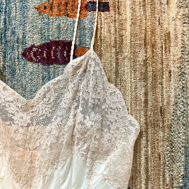 Follow The Rabbit Silk & Lace Slip Dress