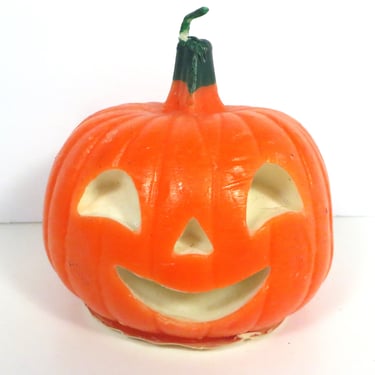 Vintage GURLEY Halloween Jack O Lantern Pumpkin Candle 