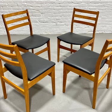 Mid Century MODERN Teak DINING CHAIRS by Nordic Furniture, Set of 4 