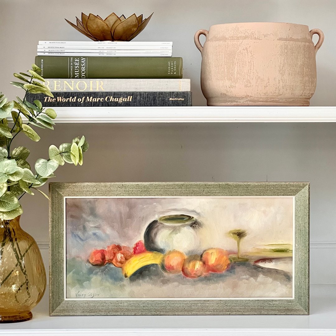 Vintage Still Life Oil Painting Original Signed 1960s Art | Mod ...