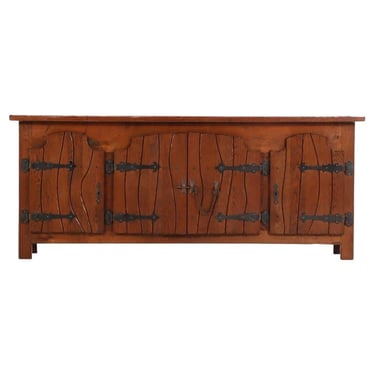 A French Brutalist Style Oak Sideboard, C. 1950.