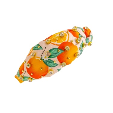 Sample Sale Orange Print Knotted Headband