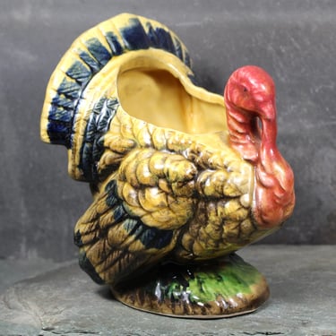 Vintage Turkey Ceramic Planter | Napcoware Turkey Centerpiece | Thanksgiving Table Decor | Circa 1950s | Made in Japan | Bixley Shop 