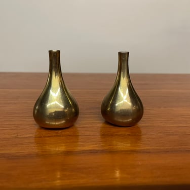 Jens Quistgaard Petite Brass Candle Holders Pair
