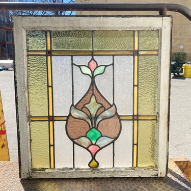 Framed Stained Glass 29.5" x 27.75"