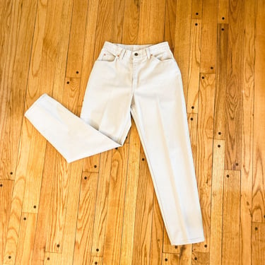 80s Levi's 951 White Tab Beige Cream Denim Jeans | 29