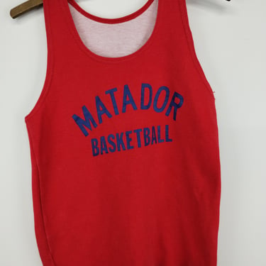 S 70s Russell Athletic Matador Reversible Basketball Cotton Tank Top Jersey Vintage 1970s 1980s Small 