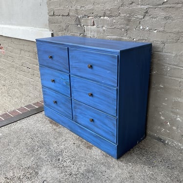 Vintage Blue Painted Chest