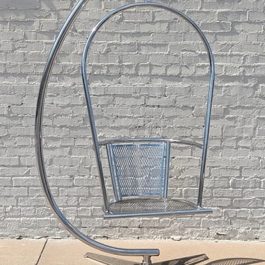 Post Modern Chrome Suspension Basket Chair 