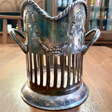 Vintage International Silver Co Silverplate Wine, Champagne Caddy Holder 