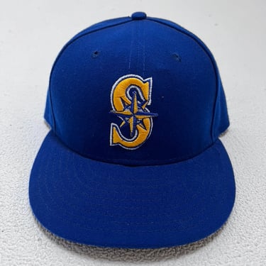 New Era Seattle Mariners Blue/Ylw Fitted Hat Sz. 7 1/4